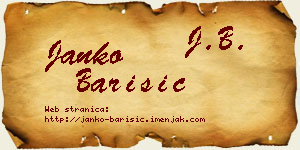 Janko Barišić vizit kartica